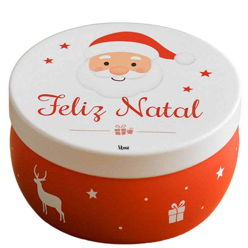 Lata natalina para velas 70 ml