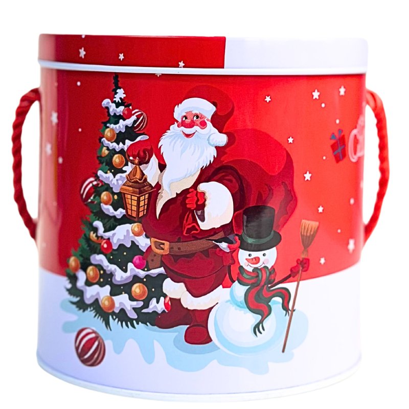 Lata redonda Papai Noel 11 cm